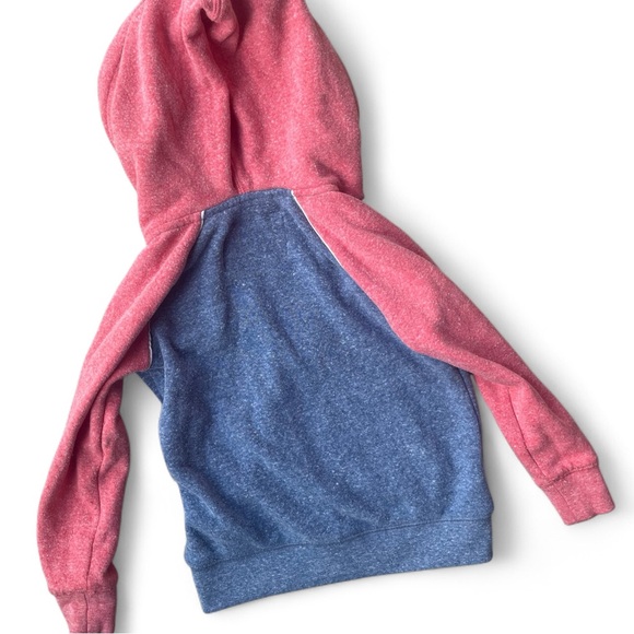 Boden Pink and Blue Zip-Up Hoodie Sweatshirt - size 2-3 years - Picture 2 of 3